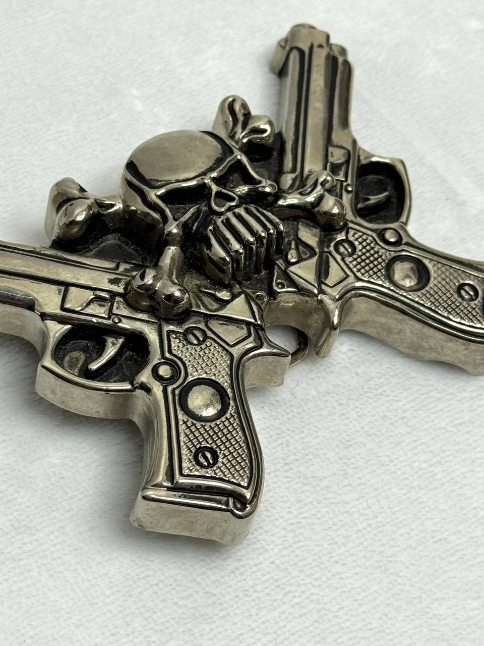 Lot 3 Vintage Belt Buckles Rocawear Skull Guns Metal Heavy Biker Punk