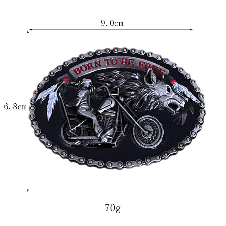 Born to be free belt buckle for men&rsquo;s Western cowboy motorcycle riding