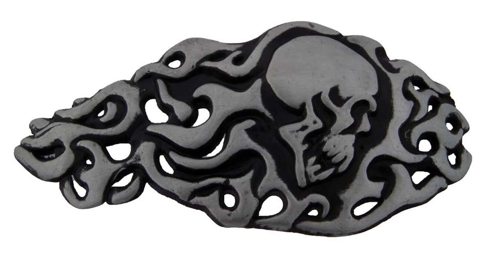 Mens Womens Skull Belt Buckle Metal Tattoo Gothic Halloween Costume Pirate Biker