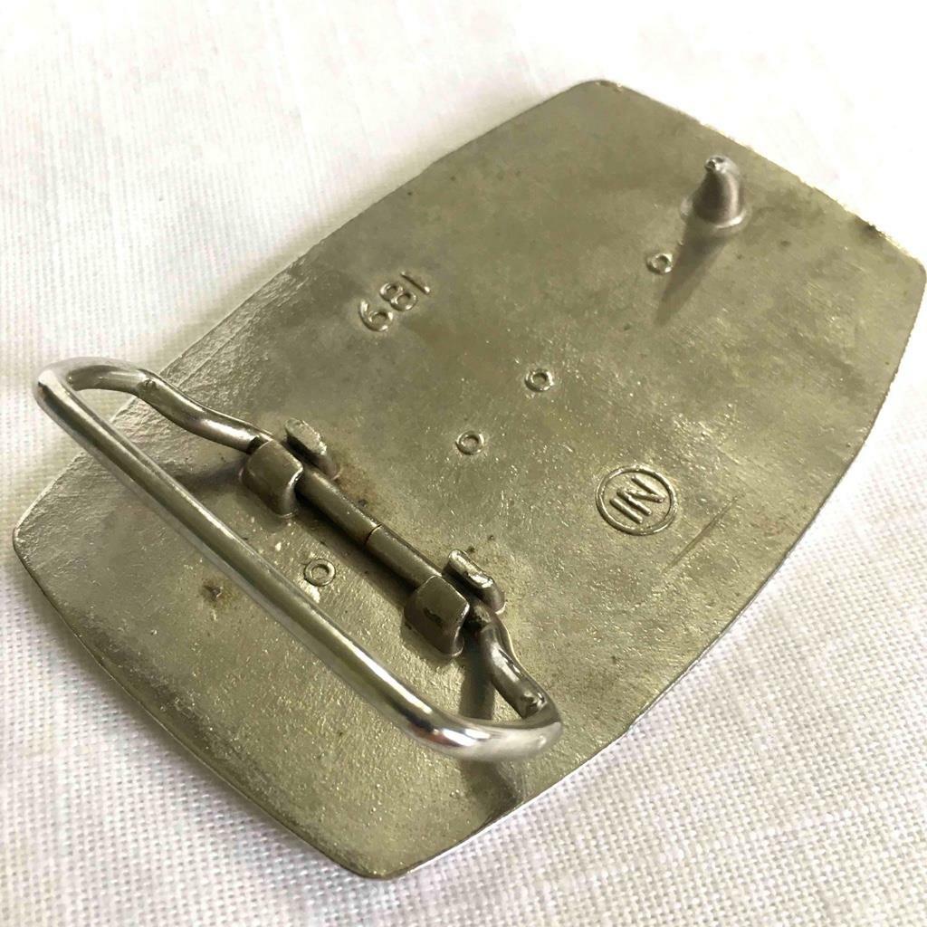 Bremco Silver Tone & Enamel Belt Buckle