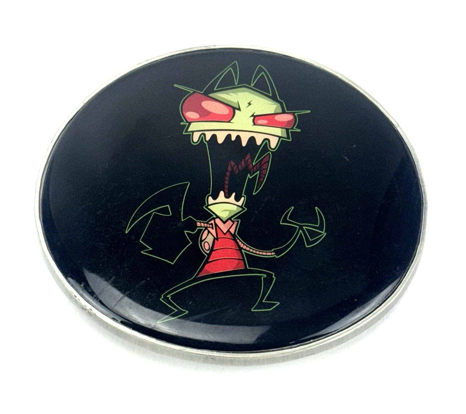 Large Vintage Nickelodeon Y2K GIR INVADER ZIM Belt Buckle 4&Prime;x3-1/2&Prime;