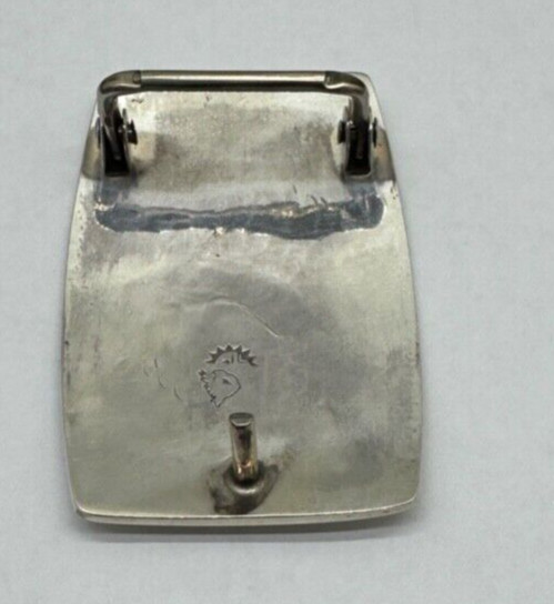 1950&rsquo;S EAGLE STERLING SILVER 38G HAND CRAFTED BELT BUCKLE ZUNI HOPI/NAVAJO? N473