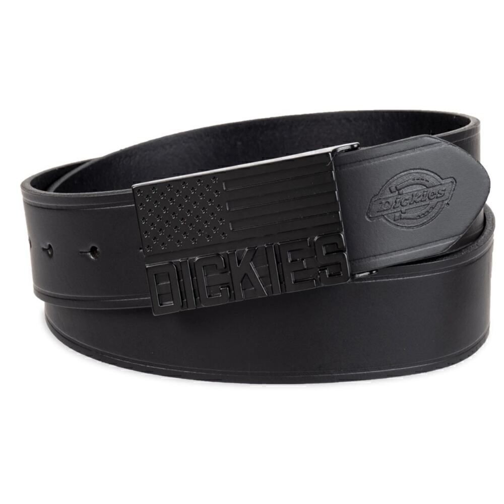 Dickies American Flag Plaque Buckle Casual Leather Belt-Size Medium