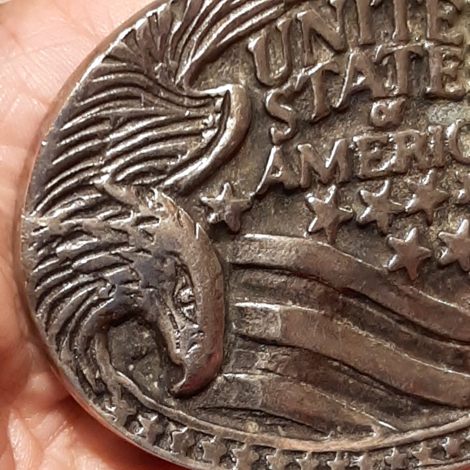 UNITED STATES OF AMERICA DOUBLE EAGLES / STARS & STRIPES Oval Belt Buckle