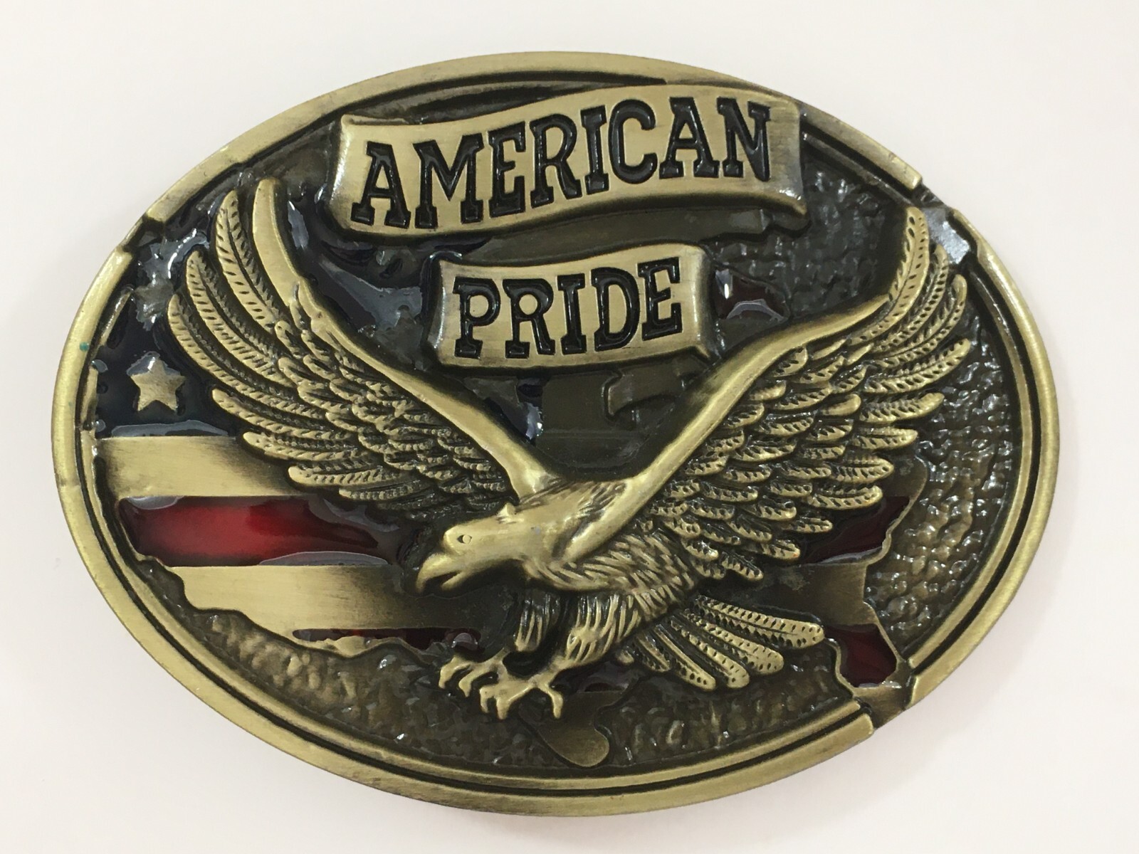 American Pride Belt Buckle USA Flag Eagle Western Cowboy Patriot Men Belt Buckle