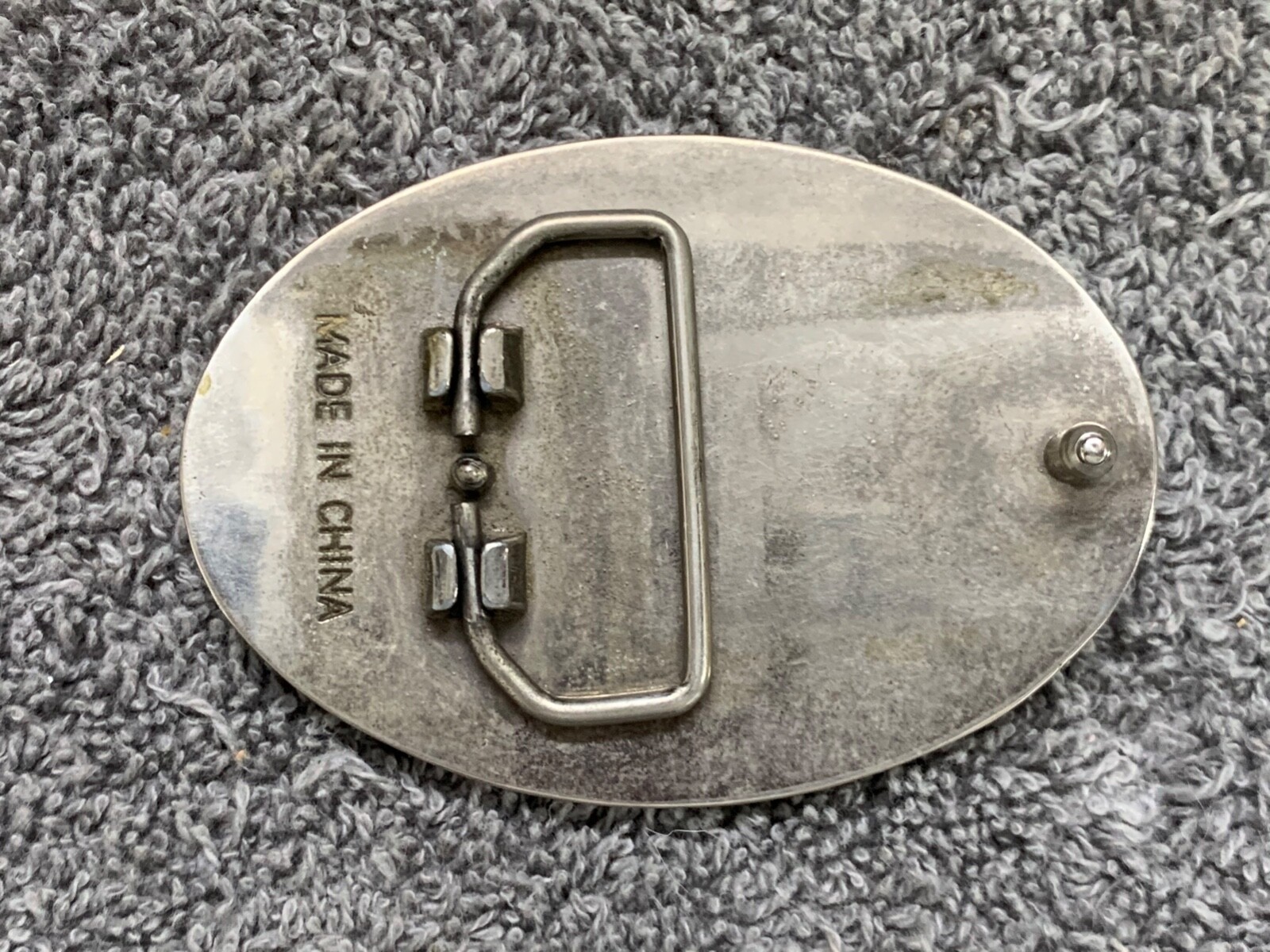Genuine Dickies Raised Lettering Company Logo Metal Color Belt Buckle