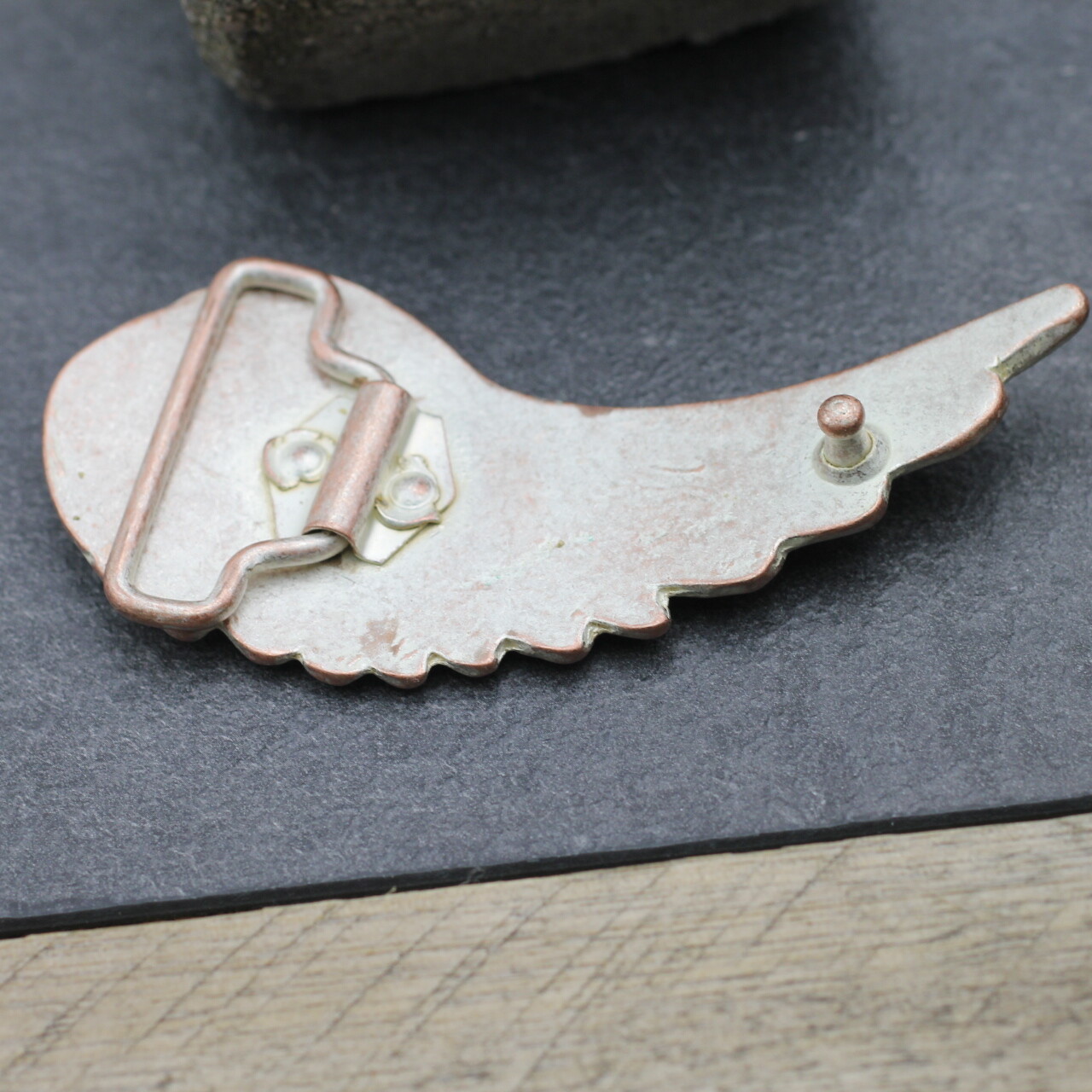 Belt Buckle Wings, Angel Wings Belt Buckle for 4cm Belt, Rose Mother of Pearl
