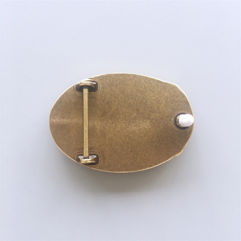 Twin Dragon Oval Solid Brass Belt Buckle also Stock in the US