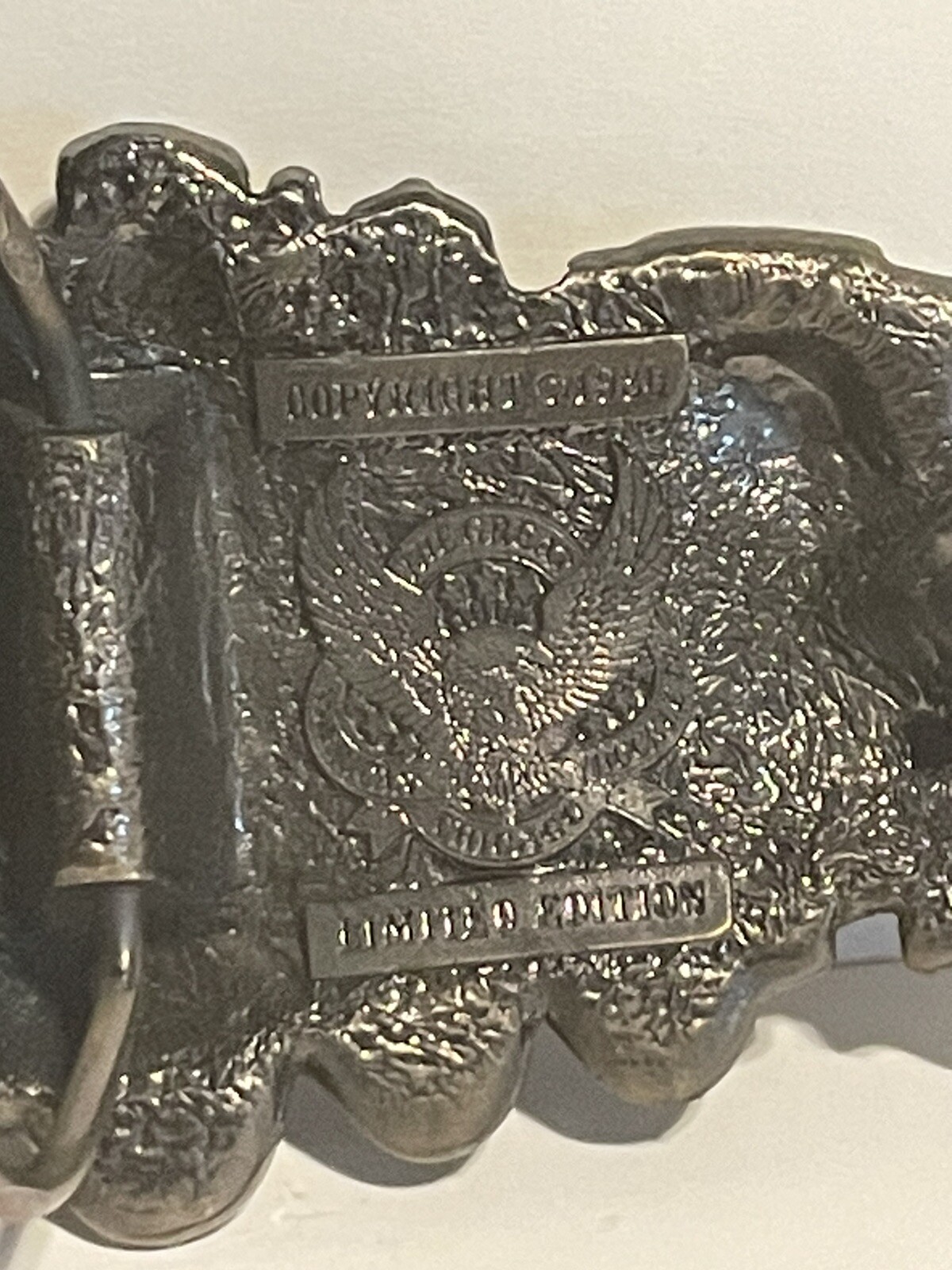 Train Engine Locomotive Brass Belt Buckle Great American Vintage 1980 USA Made