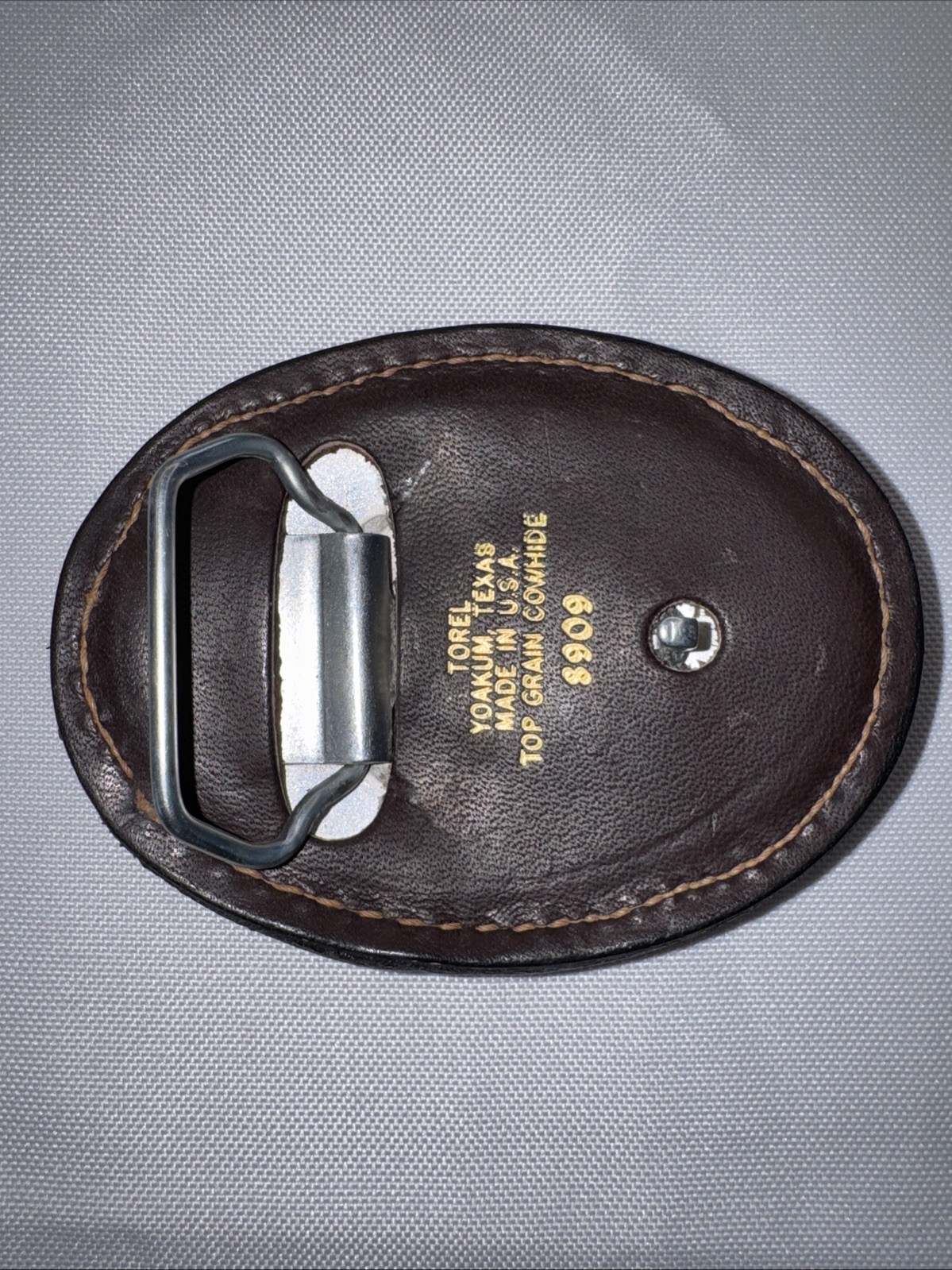 Vintage « Luv Ya Blue!  » OILERS Belt Buckle Leather Top Grain Cowhide 8909 🔥🔥