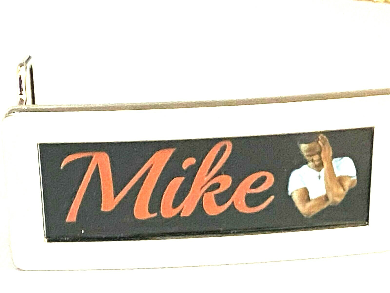 Adjustable Silver Belt Buckle Personalized Custom Black Letters Any Name or Word
