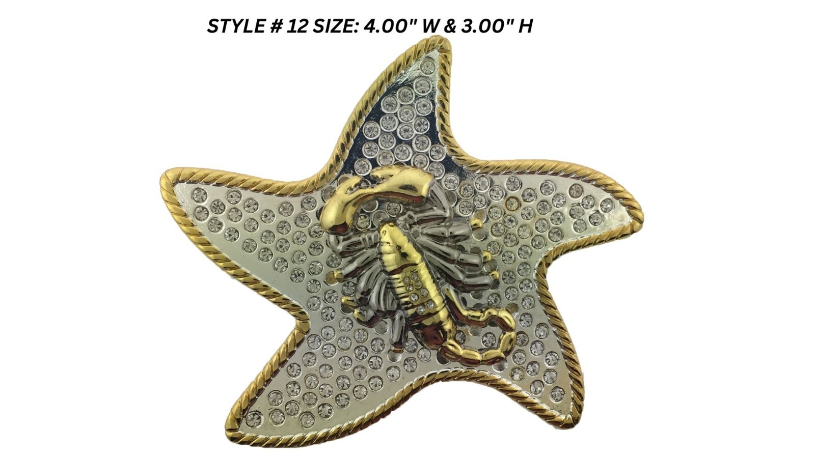 Scorpion Belt Buckle Gold Silver Metal New Mens Womens Zodiac Sign Rodeo Western