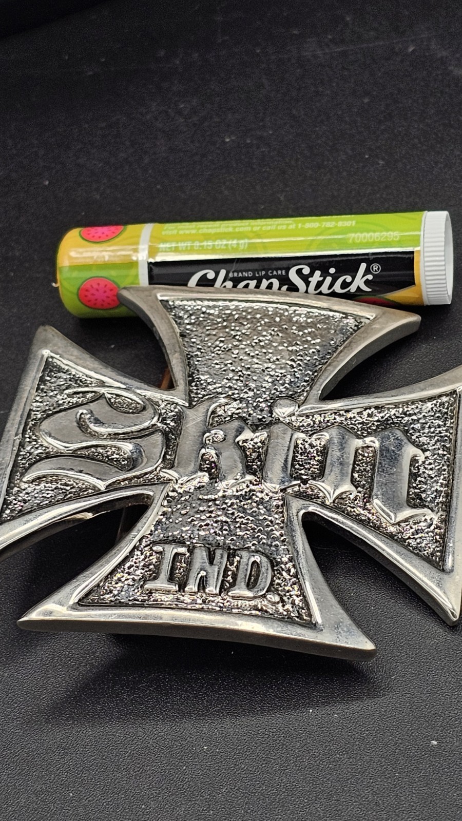 Skin Industries Maltese Cross Belt Buckle 3&Prime; x 3&Prime; Heavy Silver Tone Metal…