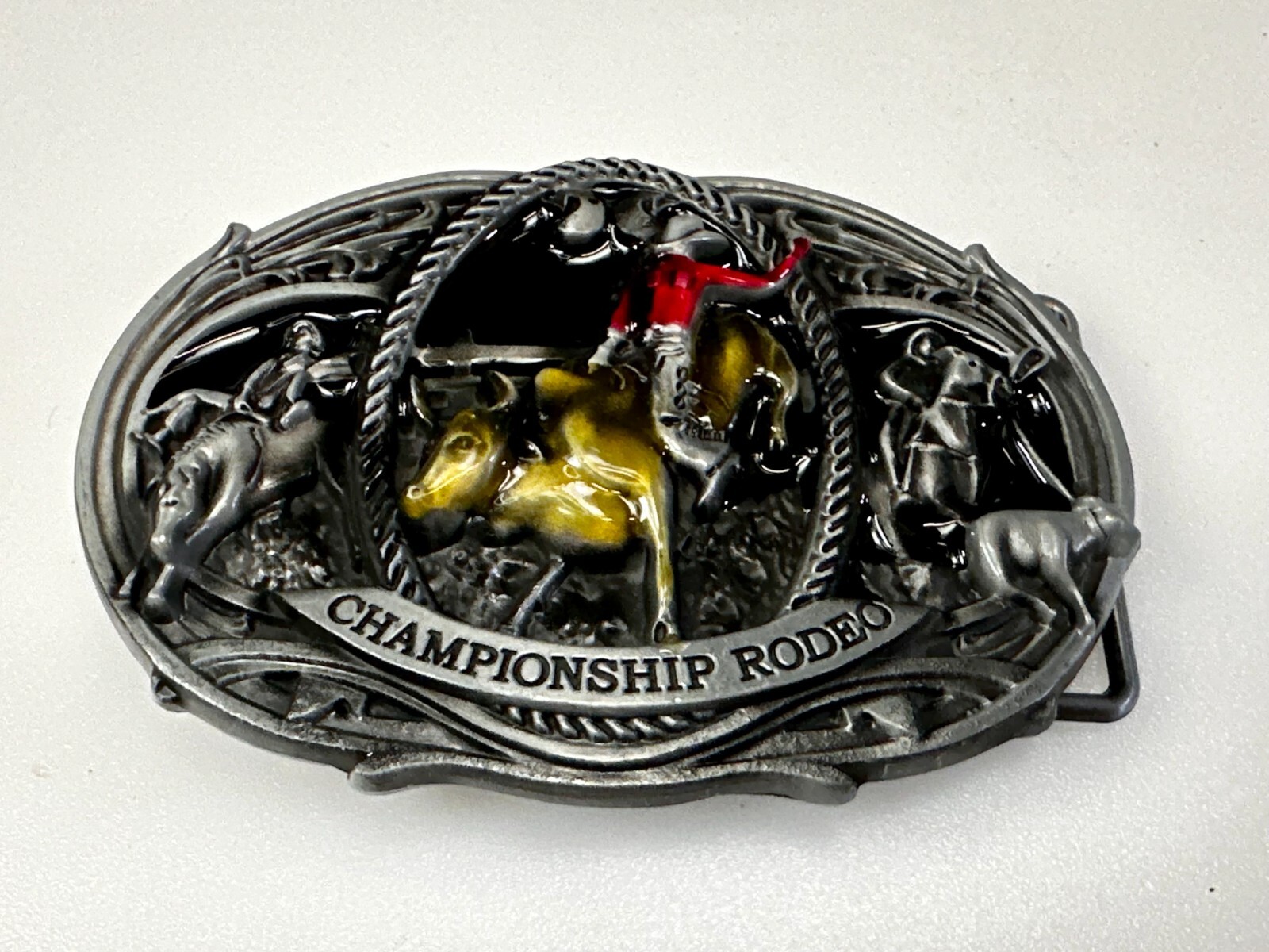 Championship Rodeo Bull Riding Rider Champion Trophy Award Cowboy Belt Buckle