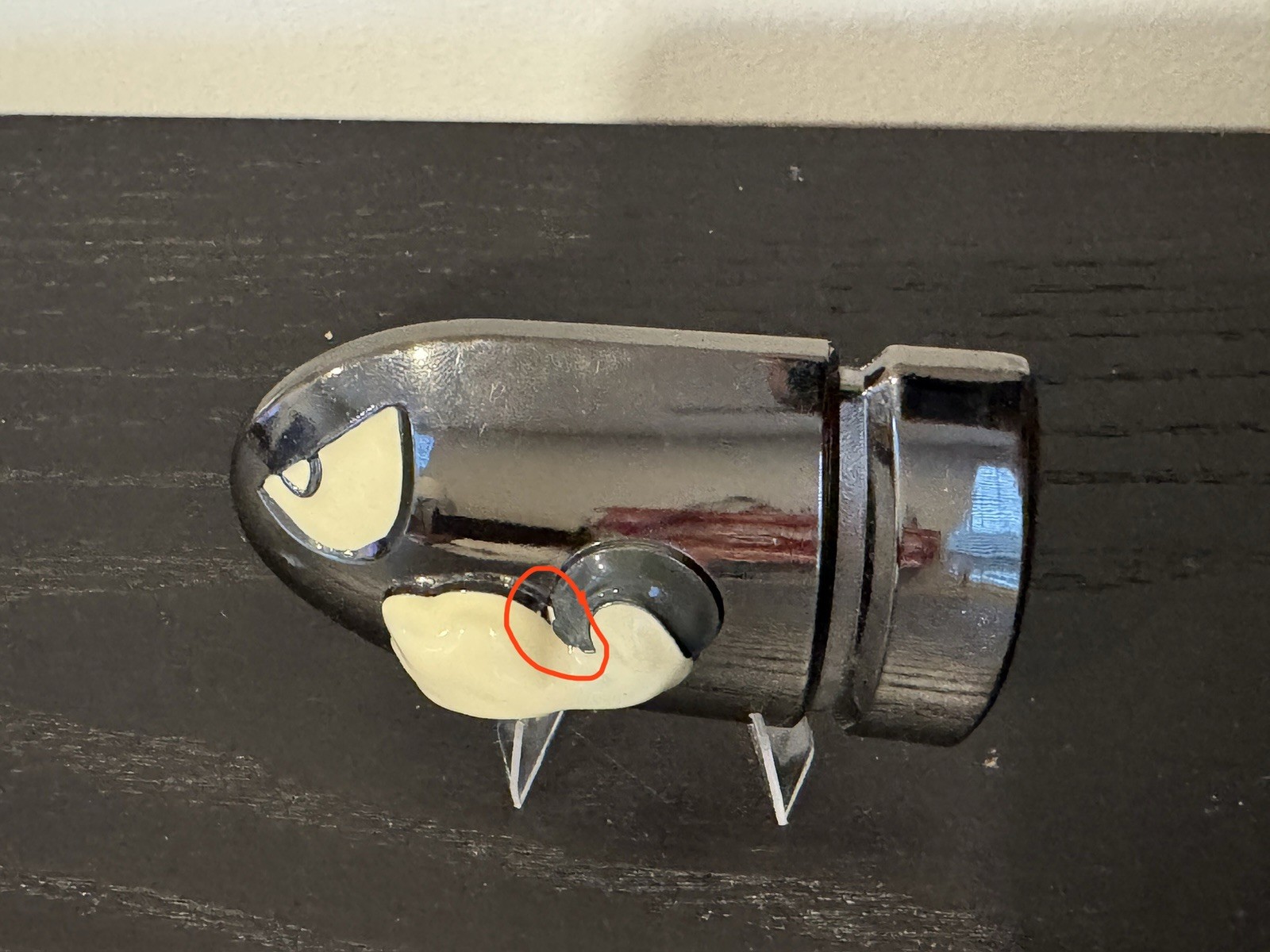Nintendo Super Mario Bros 3.5” Chrome Metal Bullet Bill Belt Buckle Scratches