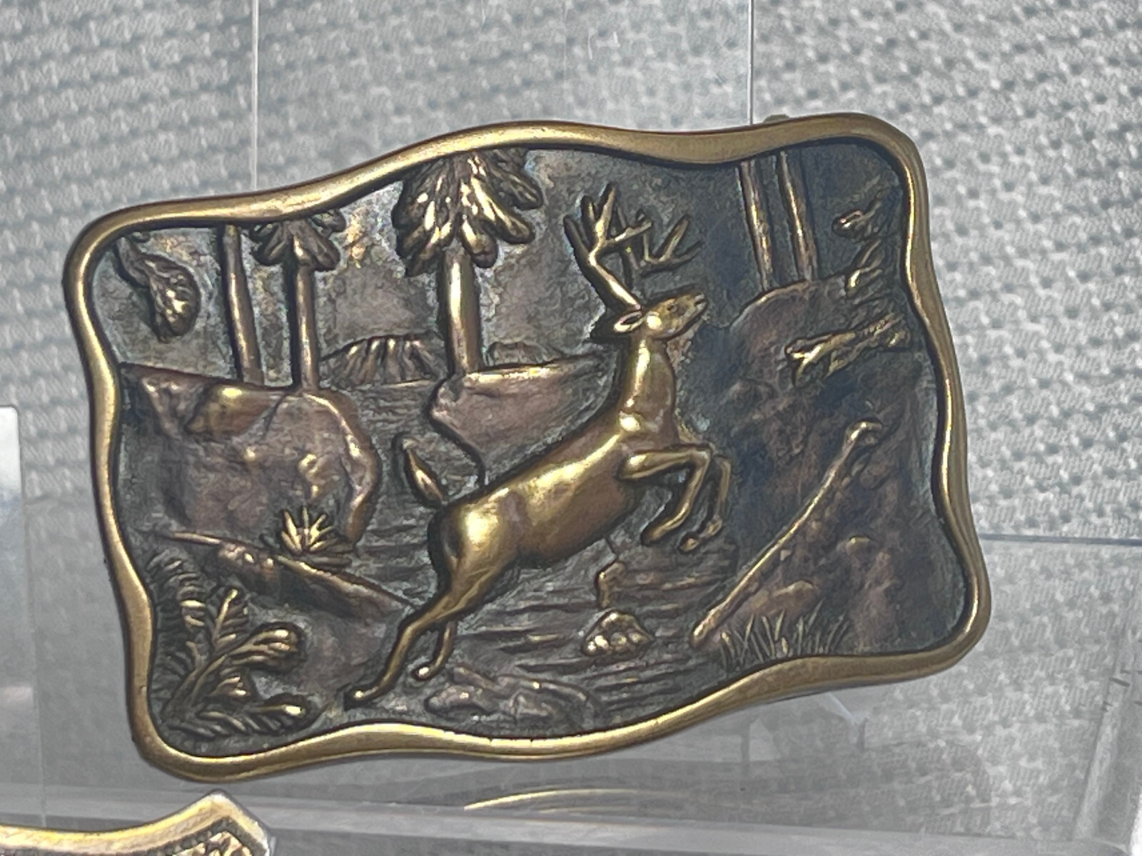 Vtg Outdoorsman Hunter Animal Themed Belt Buckle Lot Of 3 Deer Steer & Horse