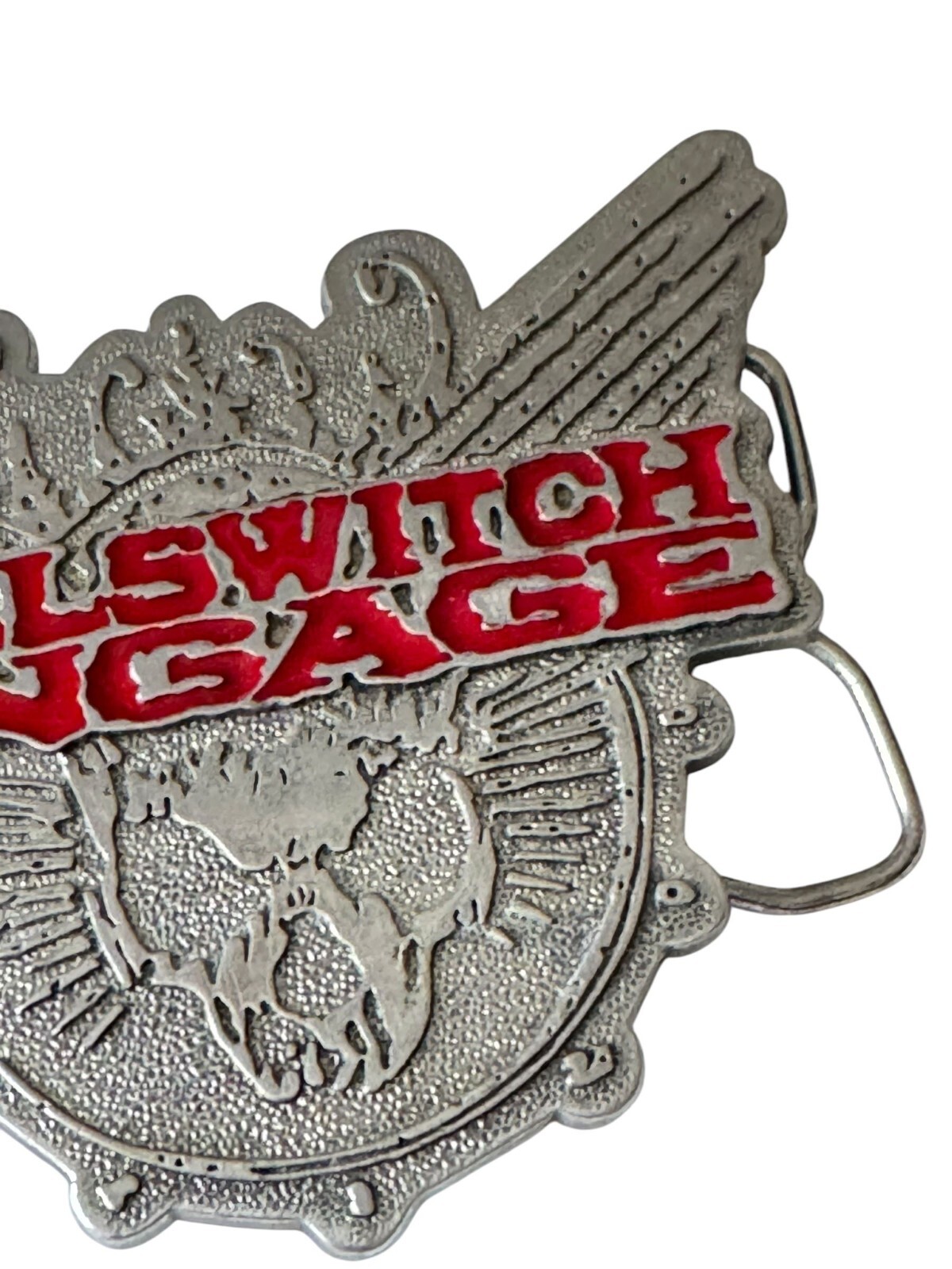 Bravado Killswitch Engage in Red Skull Wings Belt Buckle Silver Metalcore Band
