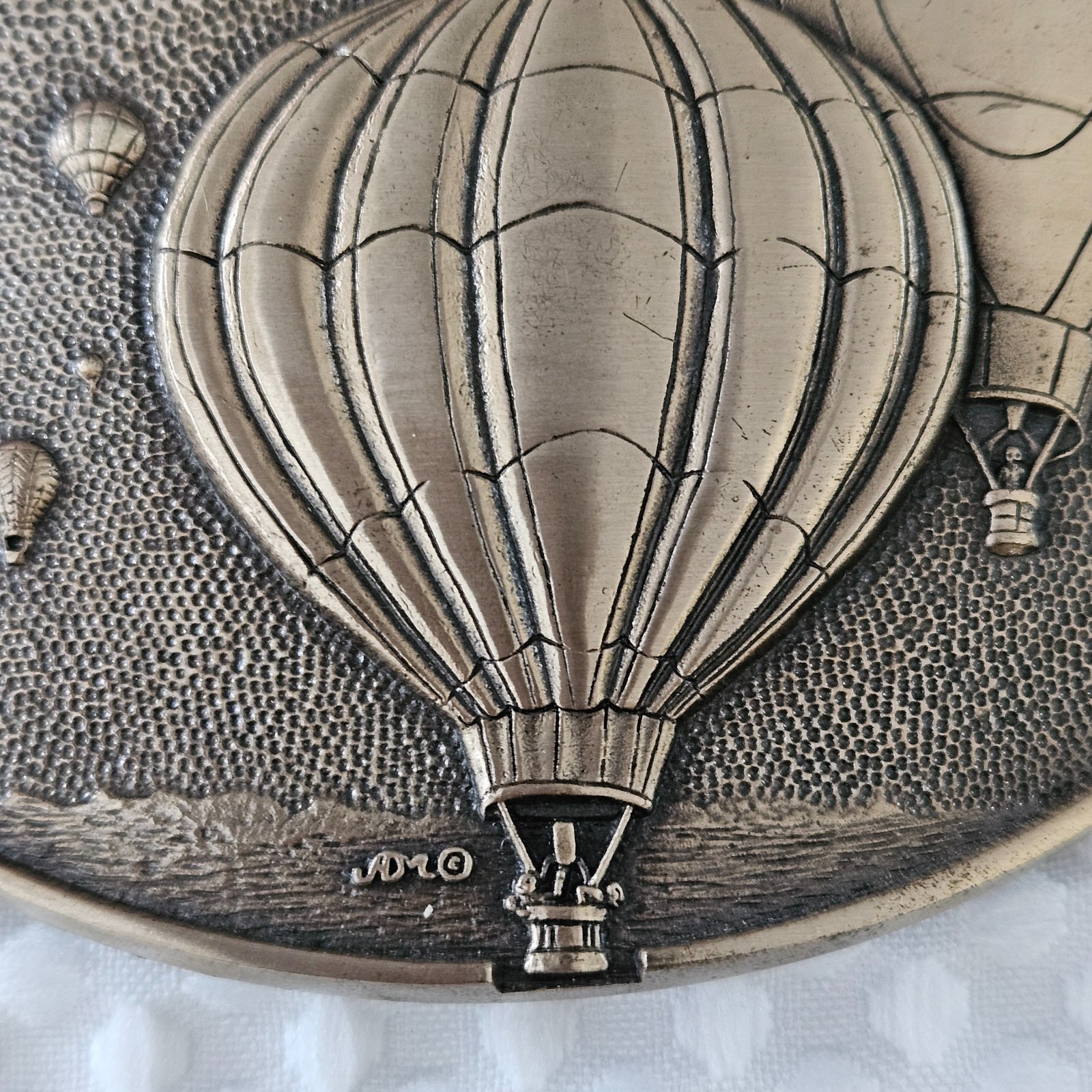 Vintage Belt Buckle Hot Air Balloon Award Design Metals Solid Brass Never Used