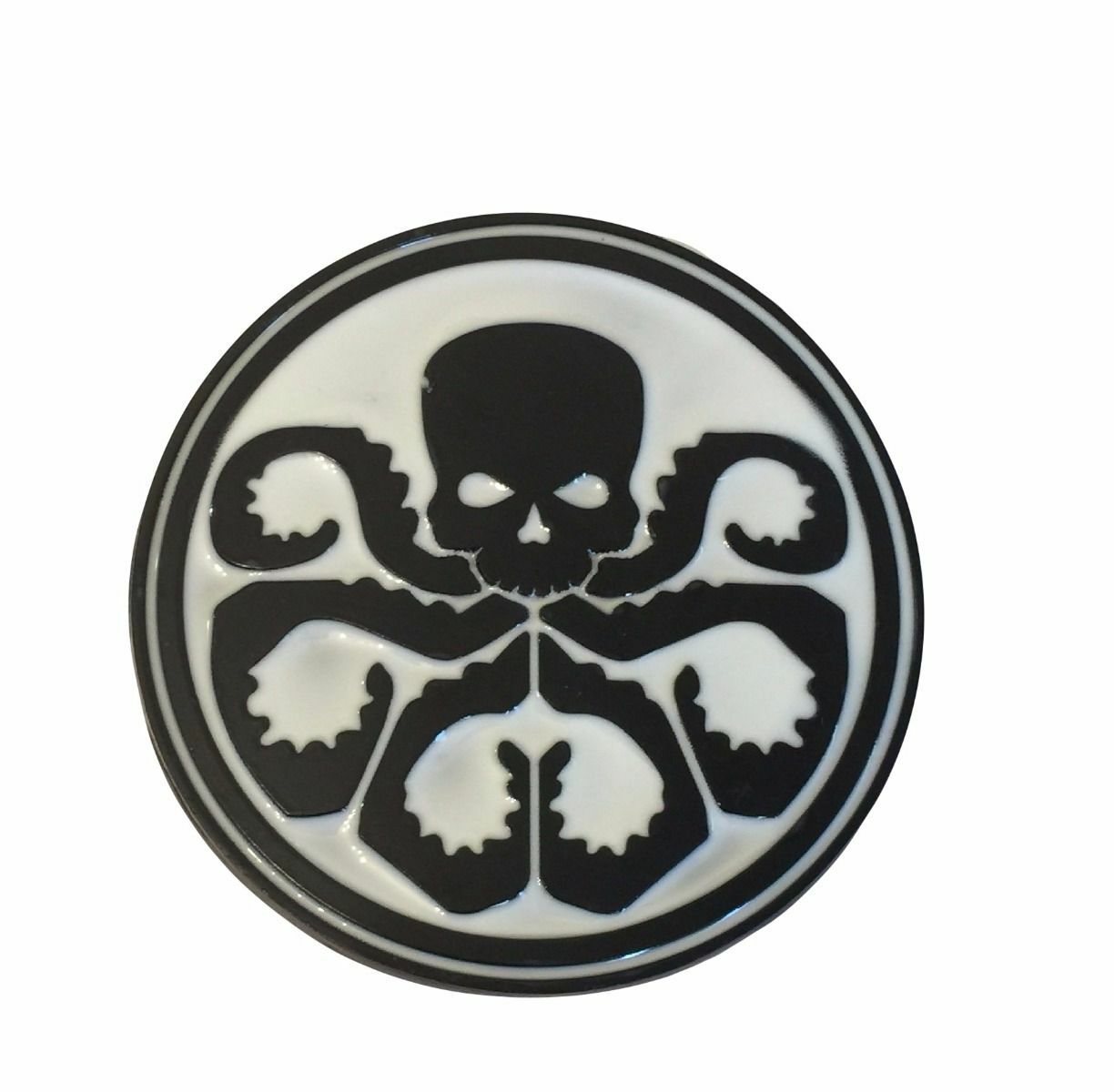 Captain America Black & White Hydra Logo Enamel Metal Belt Buckle
