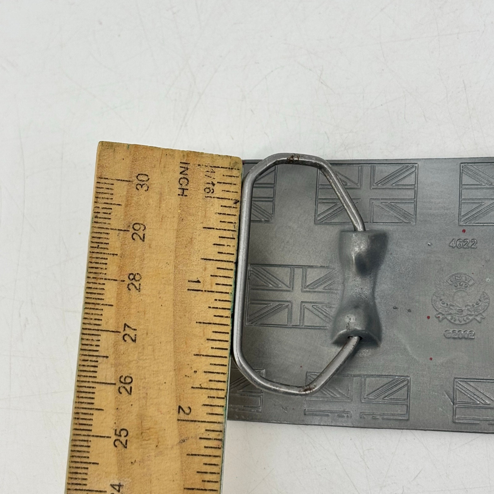 British Men&rsquo;s Belt Buckle Great American Products Flag Red White Blue