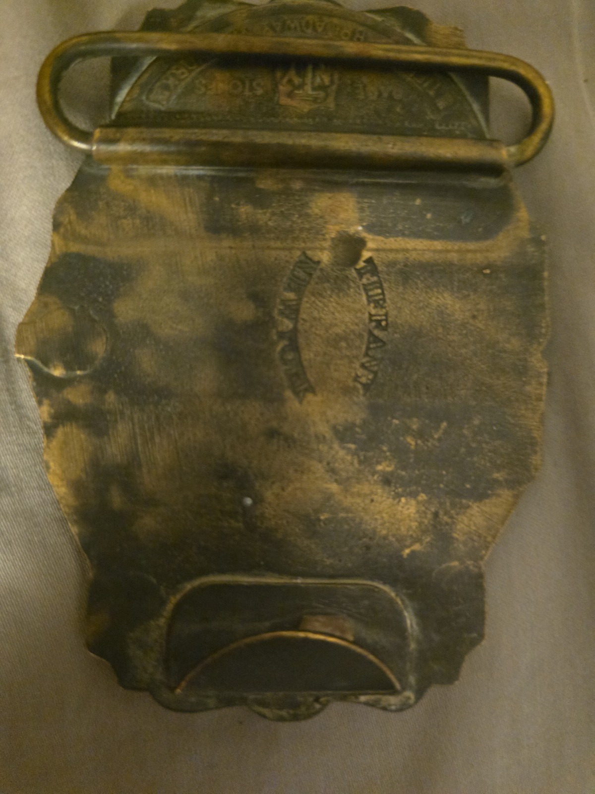 VINTAGE ARIZONA & NEW MEXICO EXPRESS CO WELL FARGO MINING CO BELT BUCKLE $23 OBO