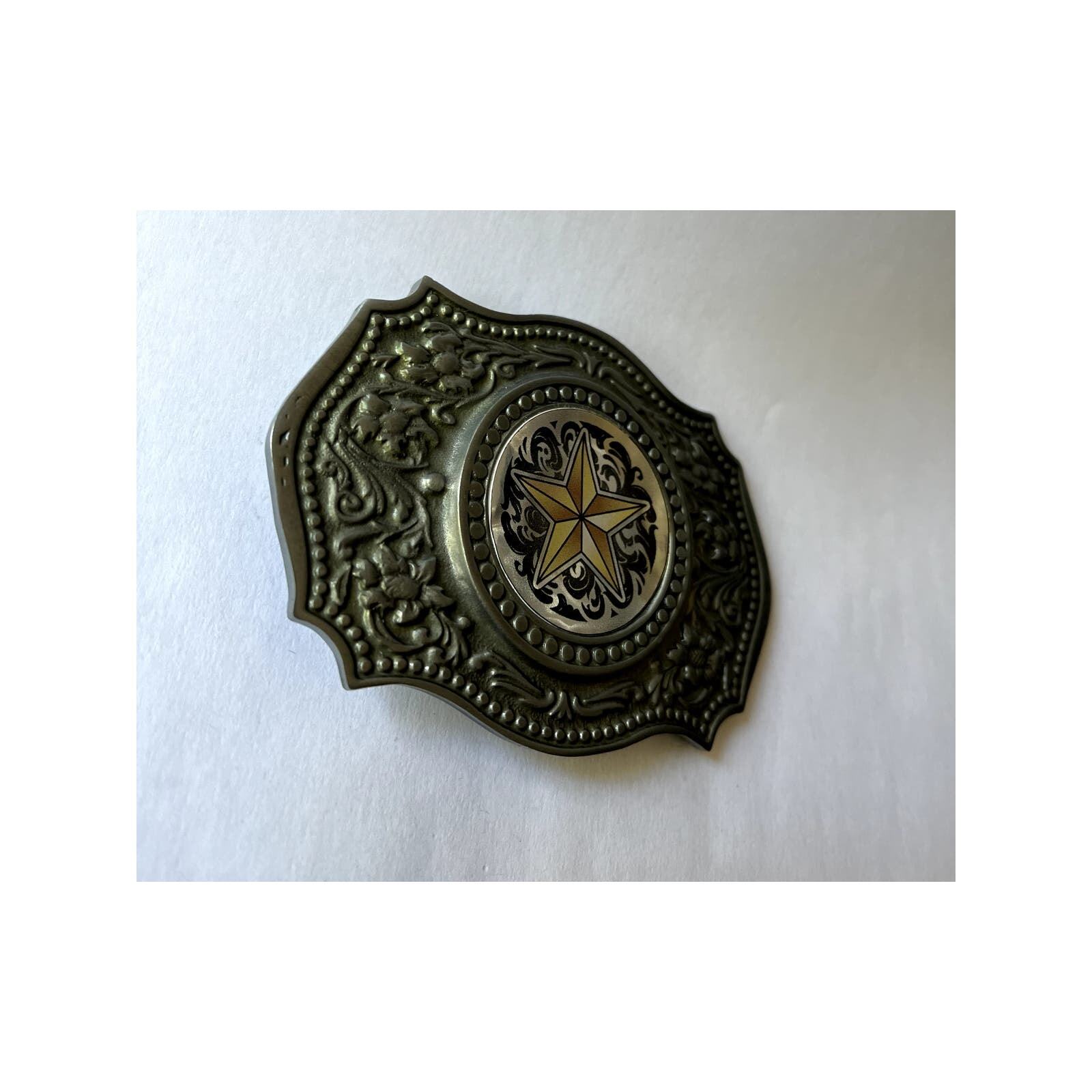 Silver Star Western Country Filigree Belt Buckle Unisex