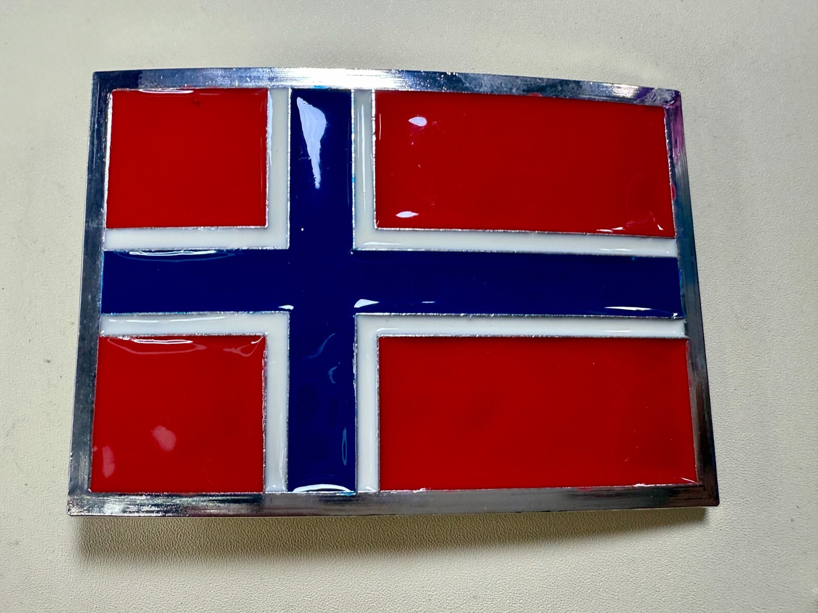 Flag of Norway Country Red Blue New Patriotic Belt Buckle