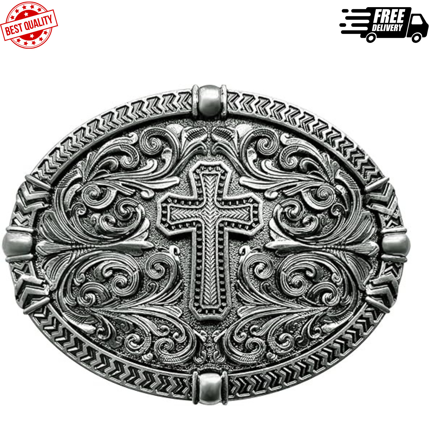 Religious Cross Western Belt Buckles for Men Cowboy Belt Buckle Cowgirl Faith