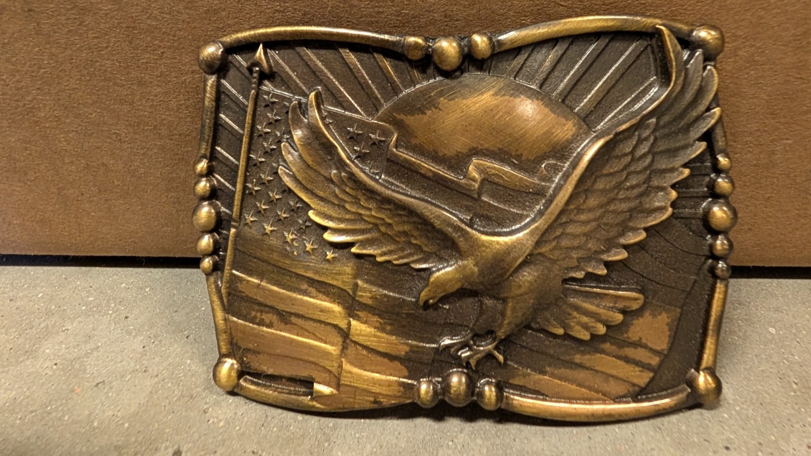American Flag Eagle Belt Buckle