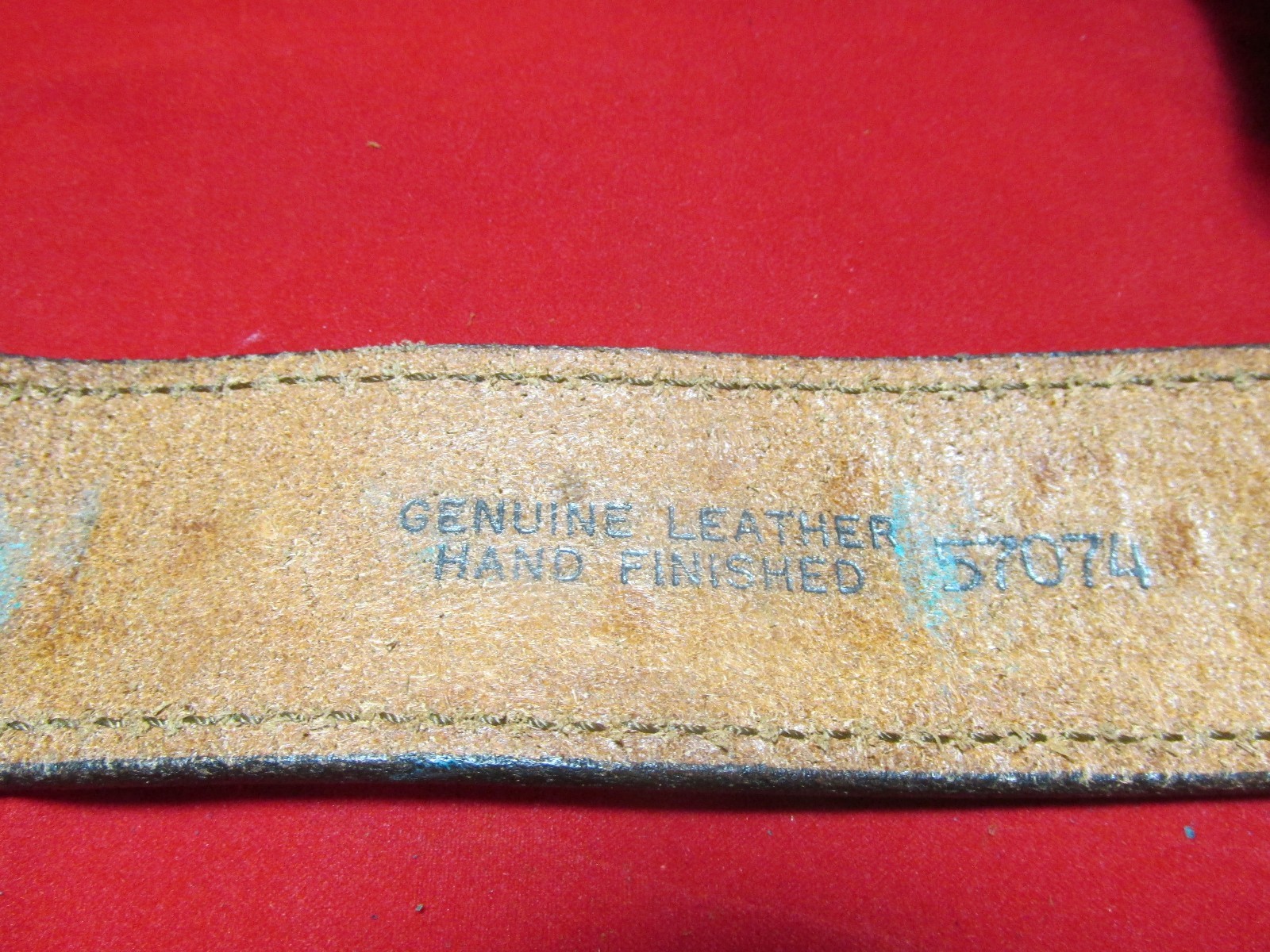 Vintage Tech Ether Guild Solid Brass Glory of the Seas 1974 Leather Belt