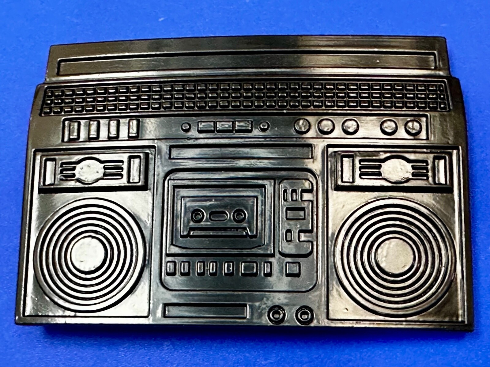 Rebel Revolutions Retro Black Color Ghetto Blaster / Boom Box Belt Buckle