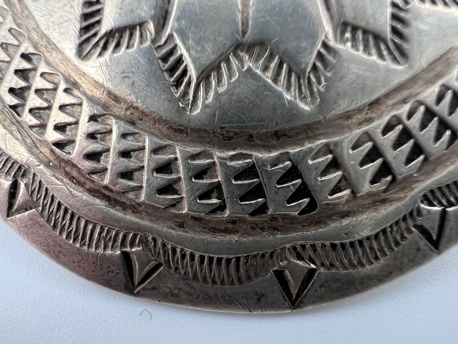 Vintage Navajo Sterling Silver Buckle Turquoise Signed J Blackgoat