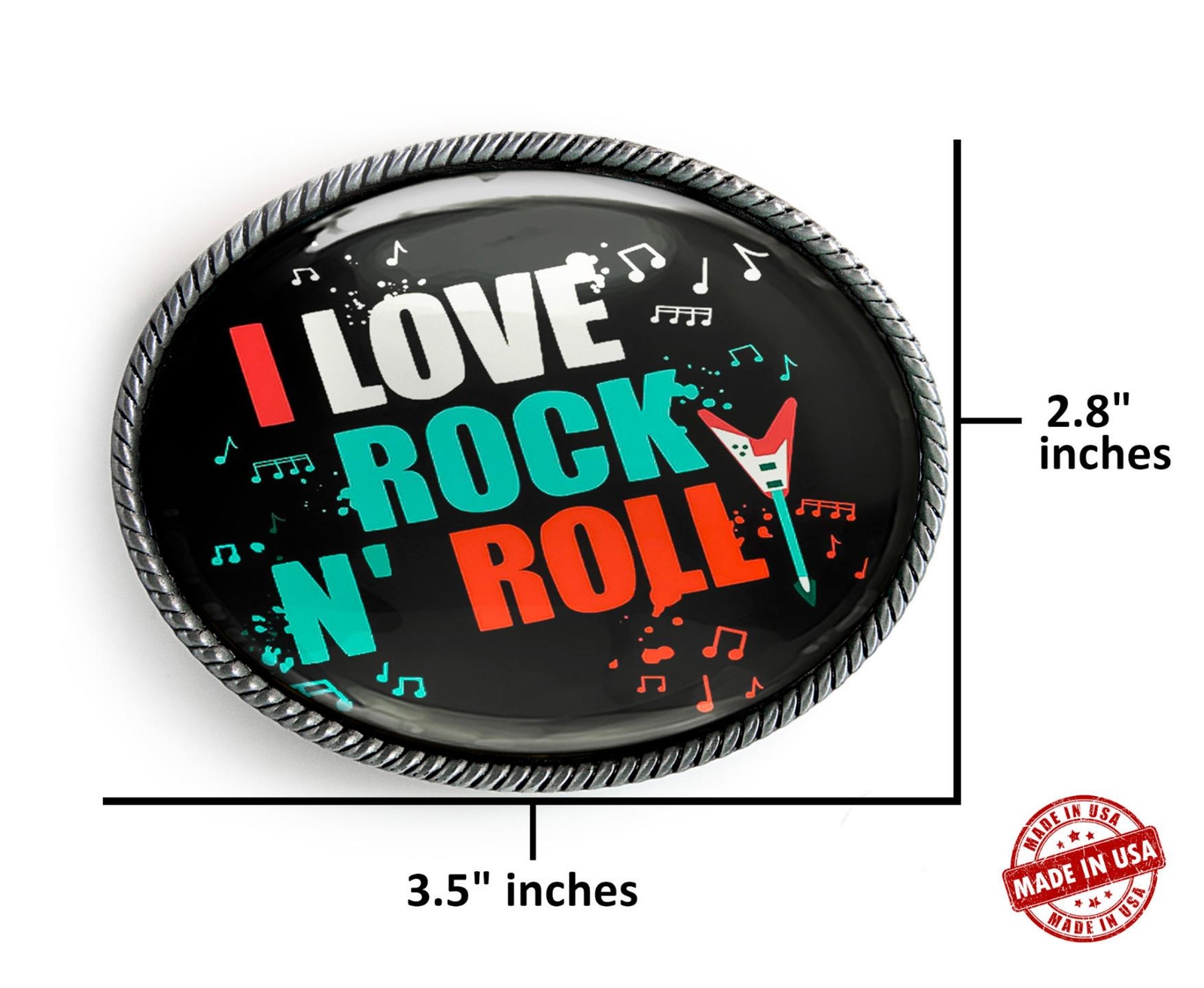 Joan Jett Belt Buckle – I Love Rock n Roll Music Handmade Buckle – 172