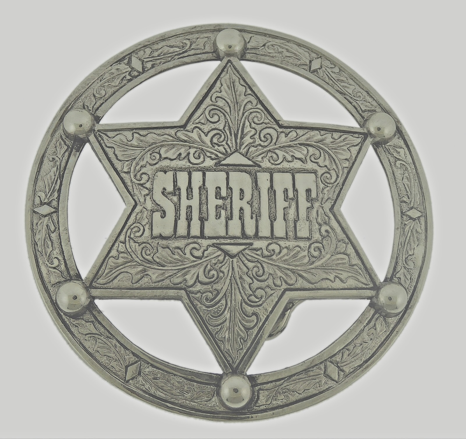 New Star Belt Buckle Texas Usa Sheriff Western Rodeo Cowboy Silver Metal Aztec
