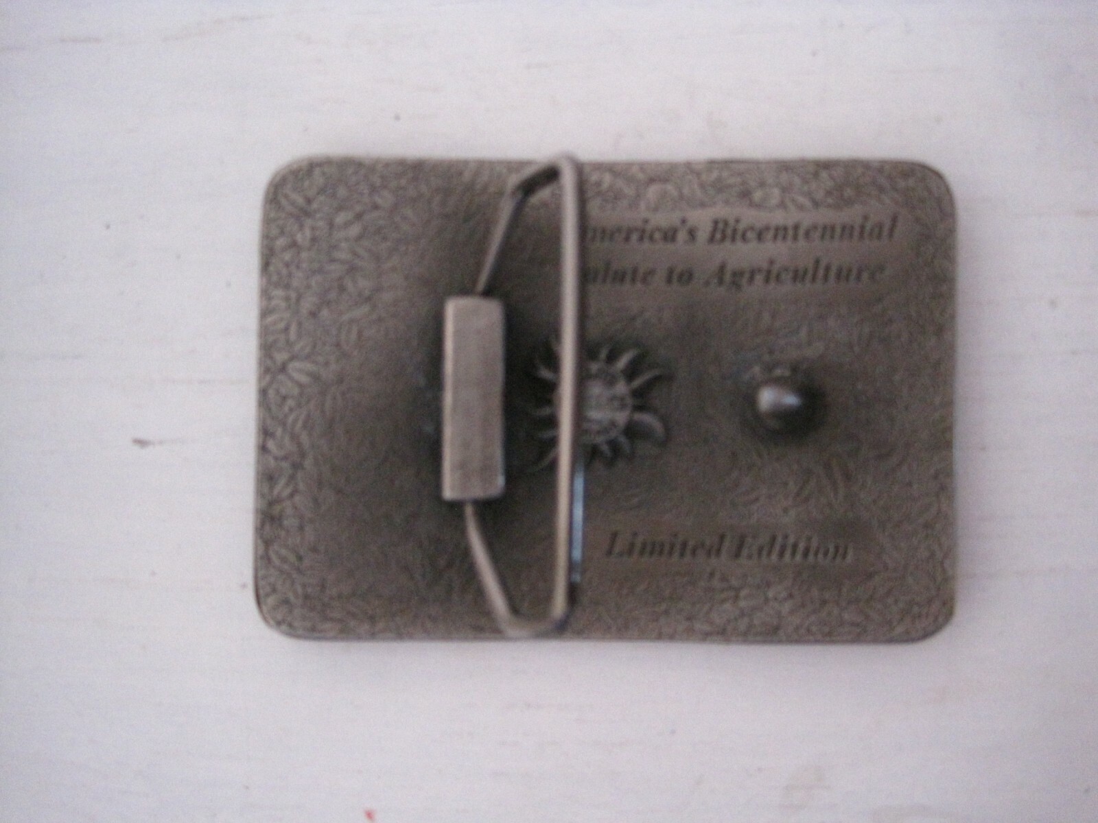 NOS Lewis Buckle Co FARMFEST 1976 America&rsquo;s Salute to Agriculture Belt Buckle