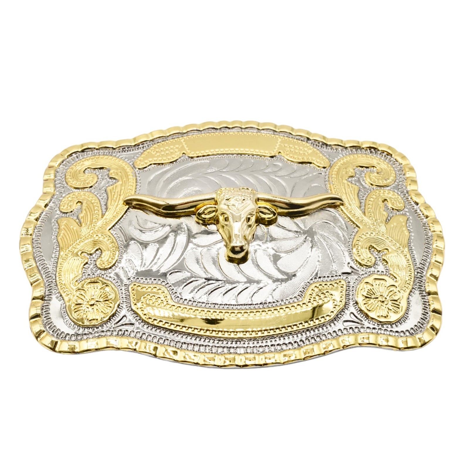 Western Cowboy Belt Buckle for Men & Women – Bull Head Longhorn Design, Fits 2&Prime;