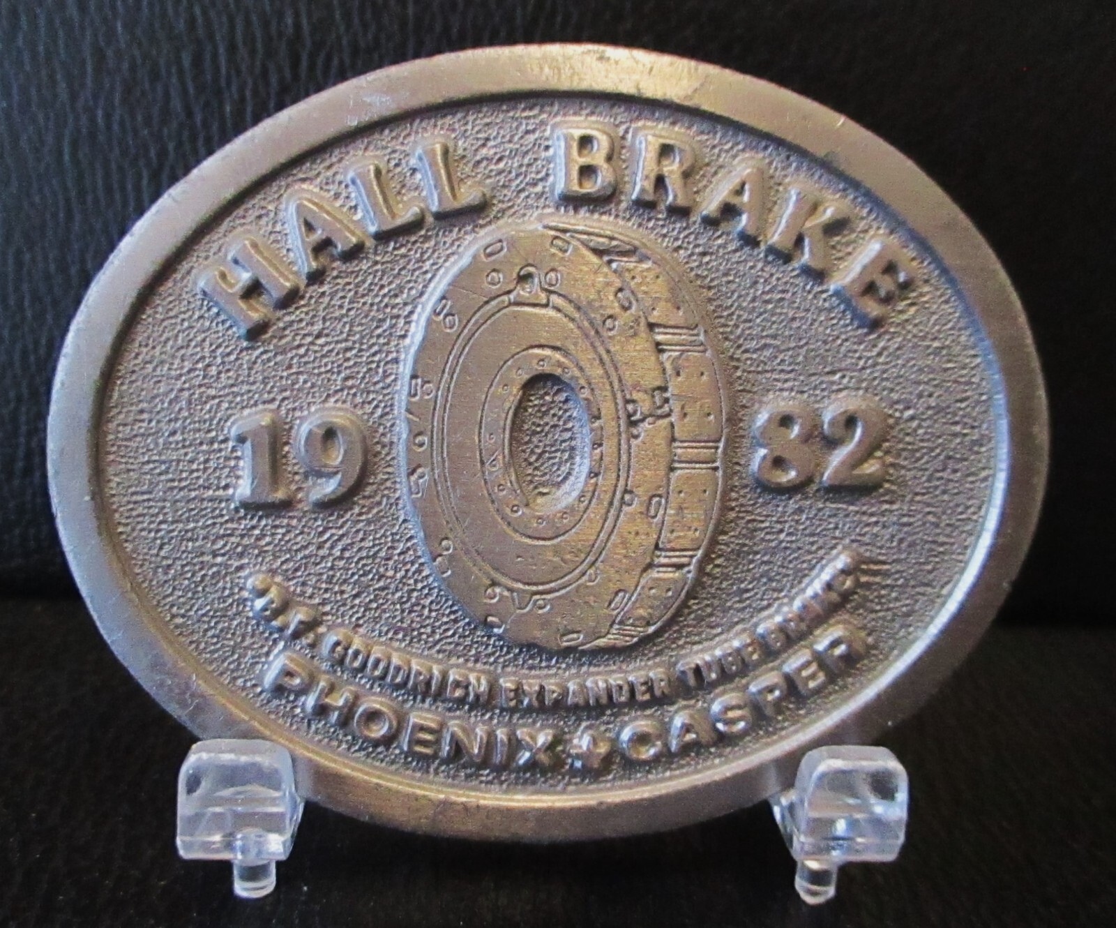 Hall Brake B F Goodrich Expander Tube Brake Belt Buckle 1982 Phoenix AZ CasperWY
