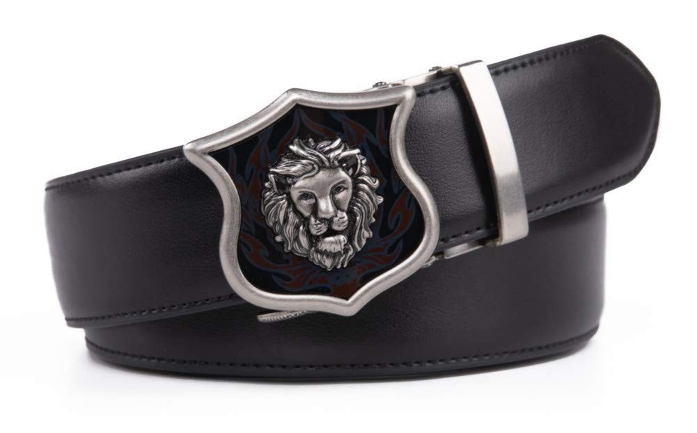 Ratchet Belt for Men Leather Dress Belts with 36/38(34-36waist), Black2082