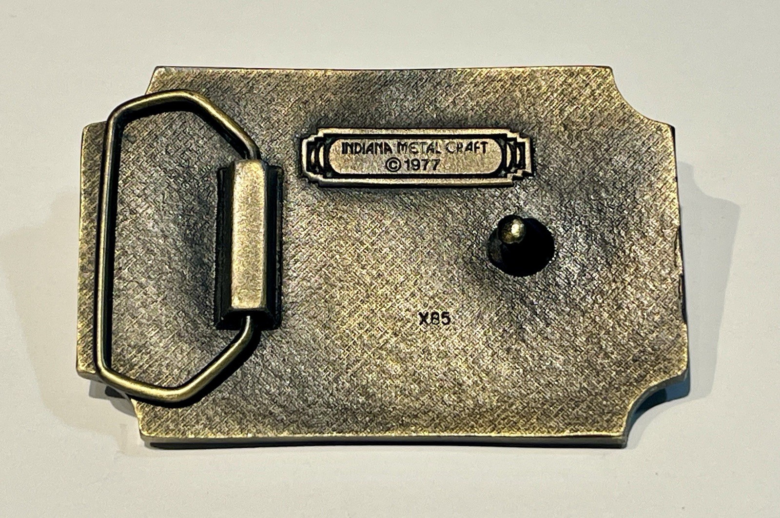 Indiana Metal 1977 Belt Buckle – « I&rsquo;LL GIVE UP MY GUN WHEN…” Charlton Heston NRA