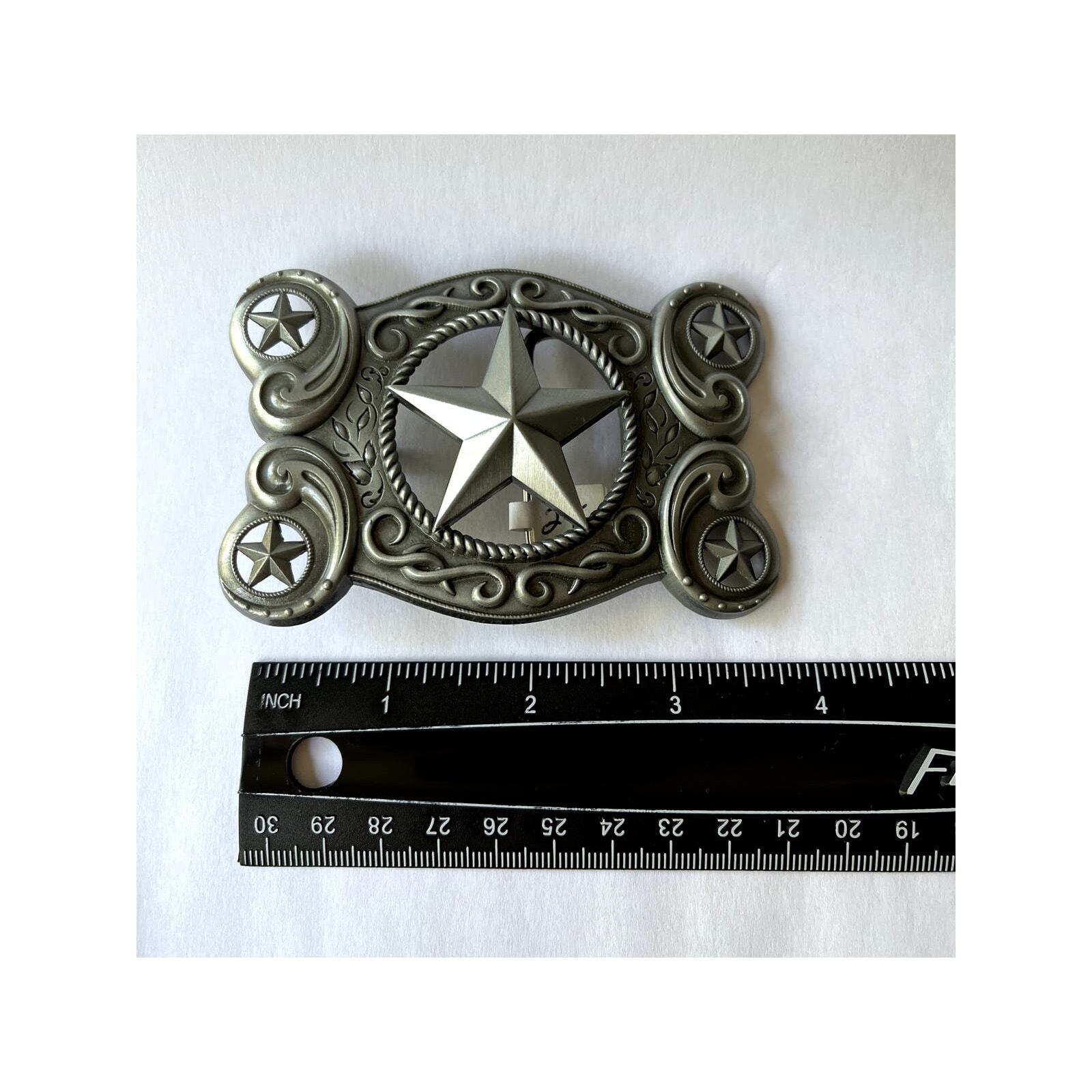 Silver Star Western Country Belt Buckle Unisex