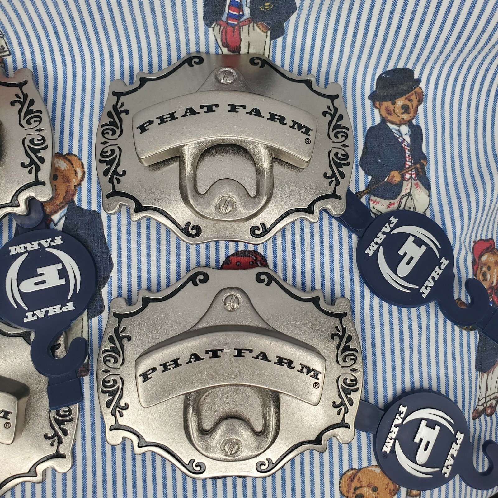 NEW Phat Farm Silver Metal Bottle Opener / Belt Buckle Deadstock Retro Y2K