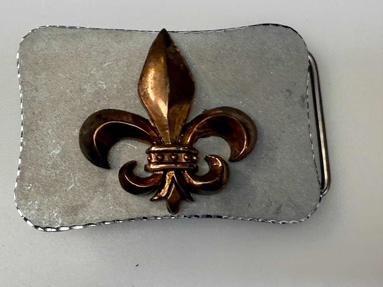 Fleur De Lis Centerpiece Saints Symbol Conner Custom Jewelry Artisan Belt Buckle