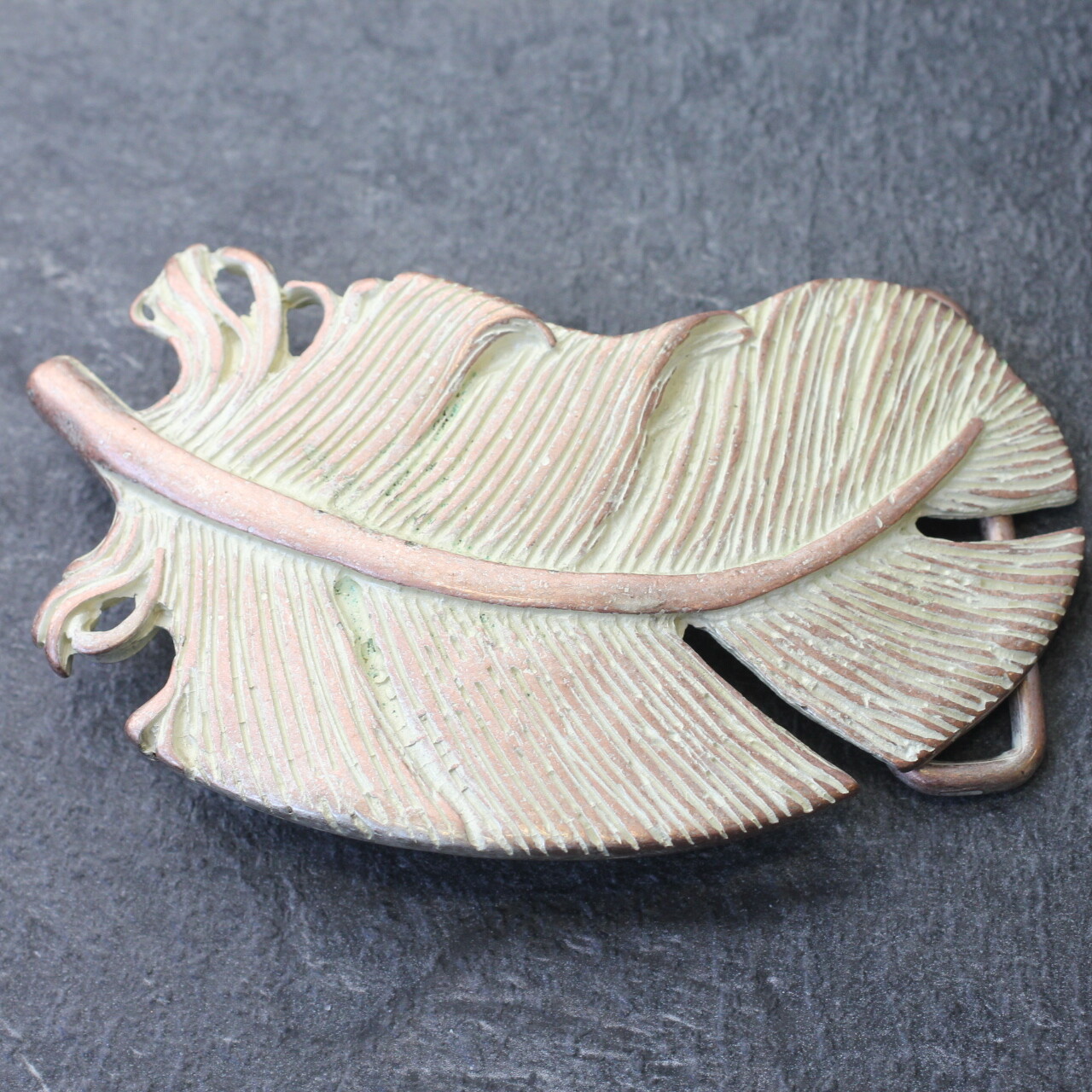 Belt buckle feather antique rose removable buckle buckle for 4 cm leather belt