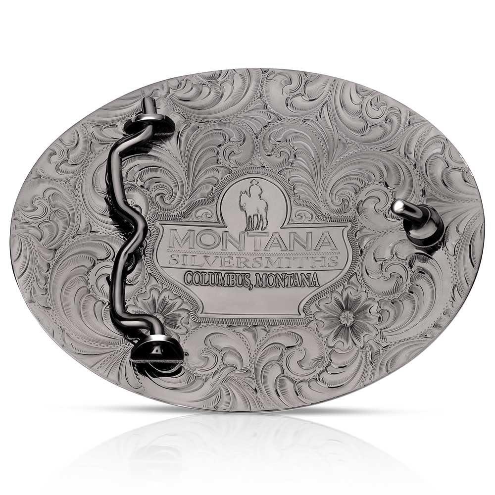 Montana Silversmiths Classic American Made Bull Rider Flag Rodeo Belt Buckle