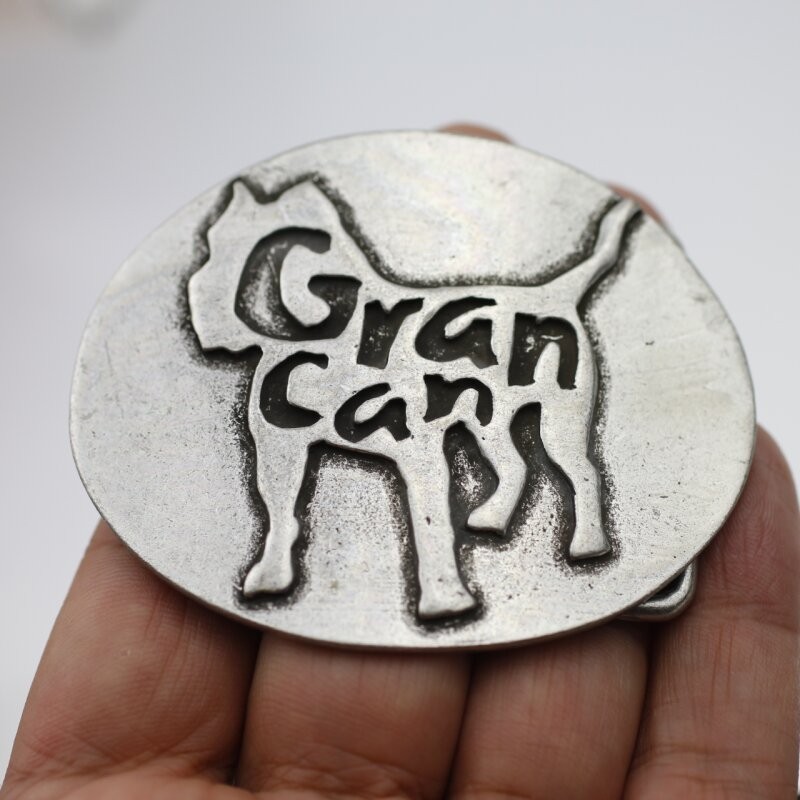 Strong Bulldog Dog Print Oval Belt Buckle – Striking & Expressive
