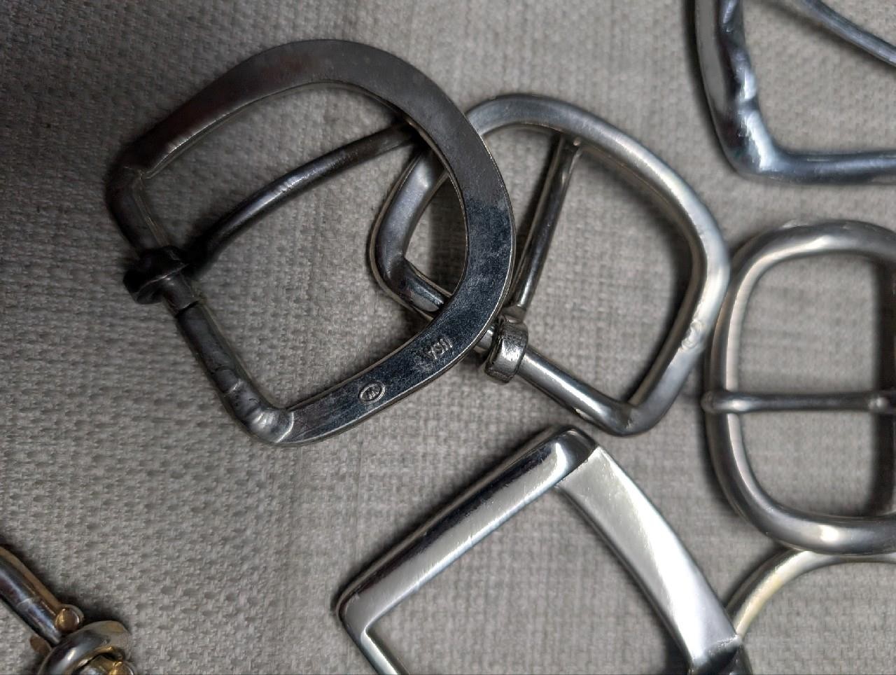 vintage 30 PC LOT western BELT BUCKLES chrome COWBOY rodeo 1.5&Prime; metal steel