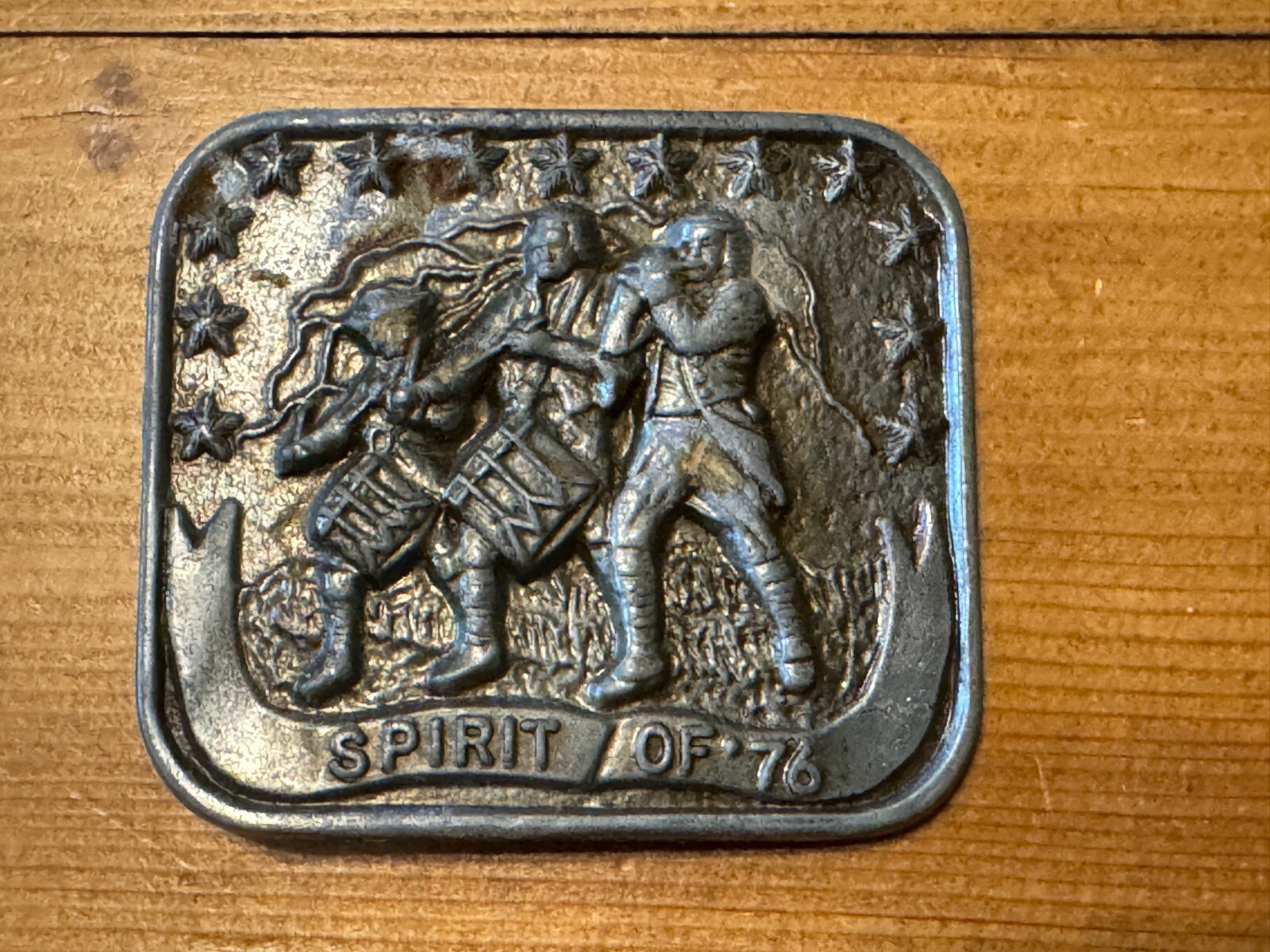 Vintage Spirit of &rsquo;76 American Revolution Patriotic Fife & Drum Belt Buckle
