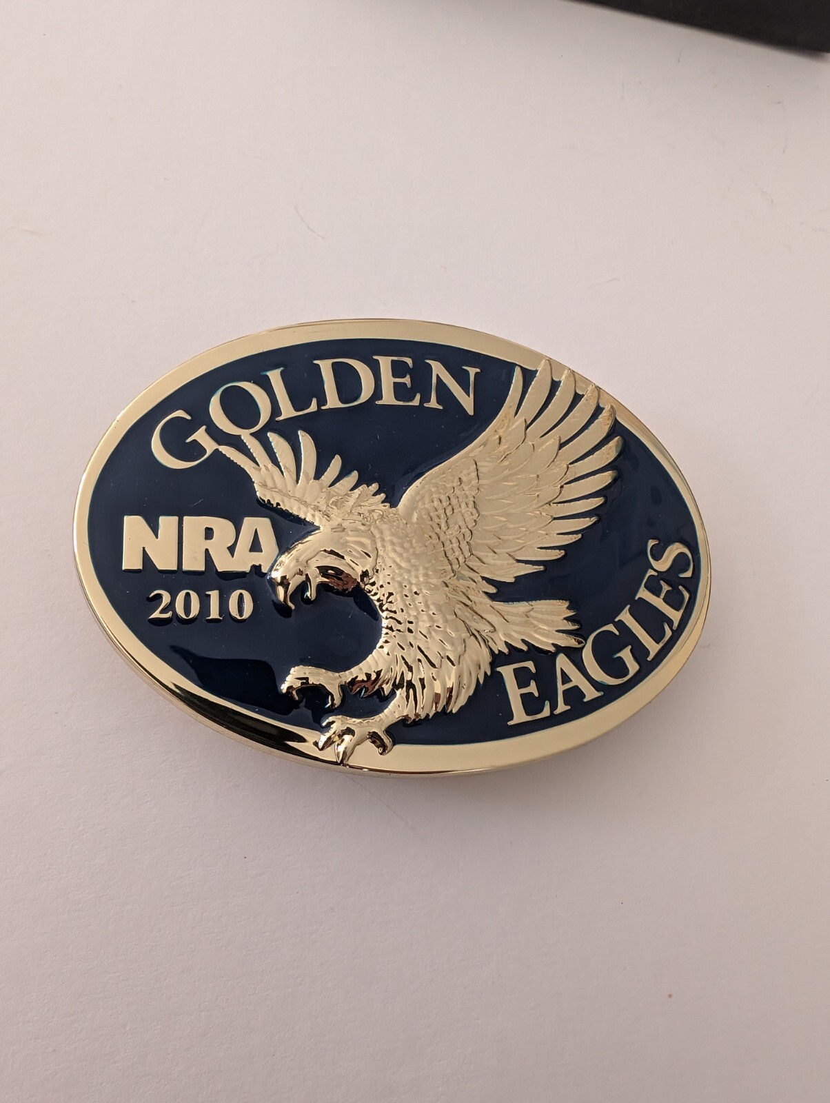 Vintage NRA Belt Buckle 2010 in Box Eagle Enamel