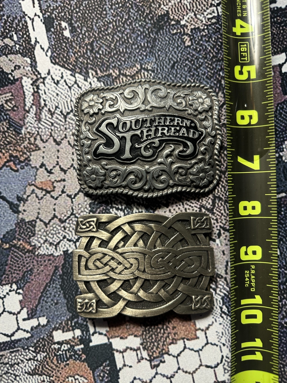 Bergamot Celtic Cross Knot V-258 & Southern Thread Metal Belt Buckles Free Ship
