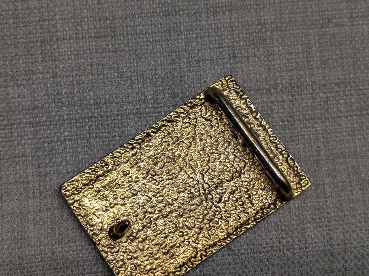vintage 1970s belt buckle E PLURIBUS UNUM latin AMERICA united states USA brass